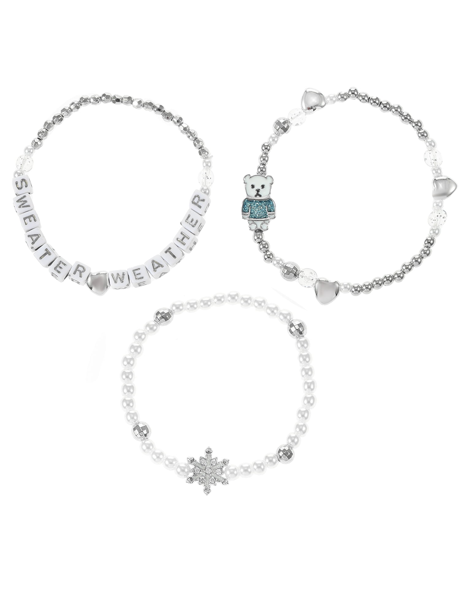 Holiday Time Stretch Bracelet Set, 3 Pieces