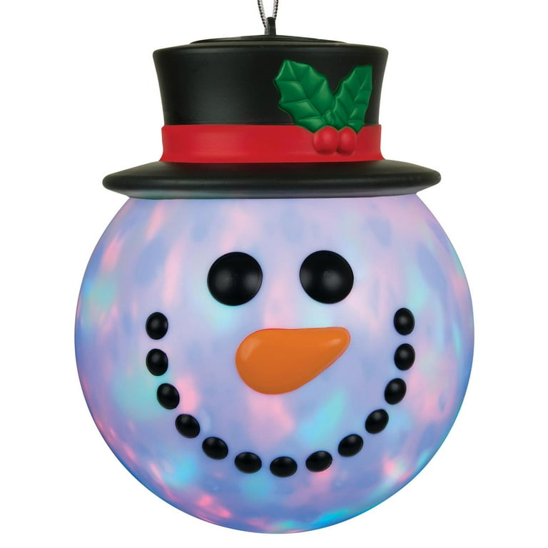 Holiday Time Swirling Lights Hanging Decoration, Snowman