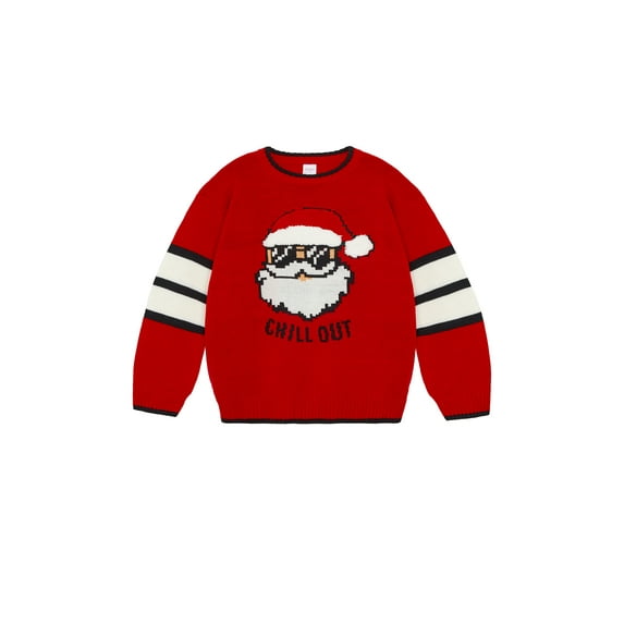 Holiday Time Toddler Boys Santa Chill Out Christmas Sweater, Sizes 12M-5T