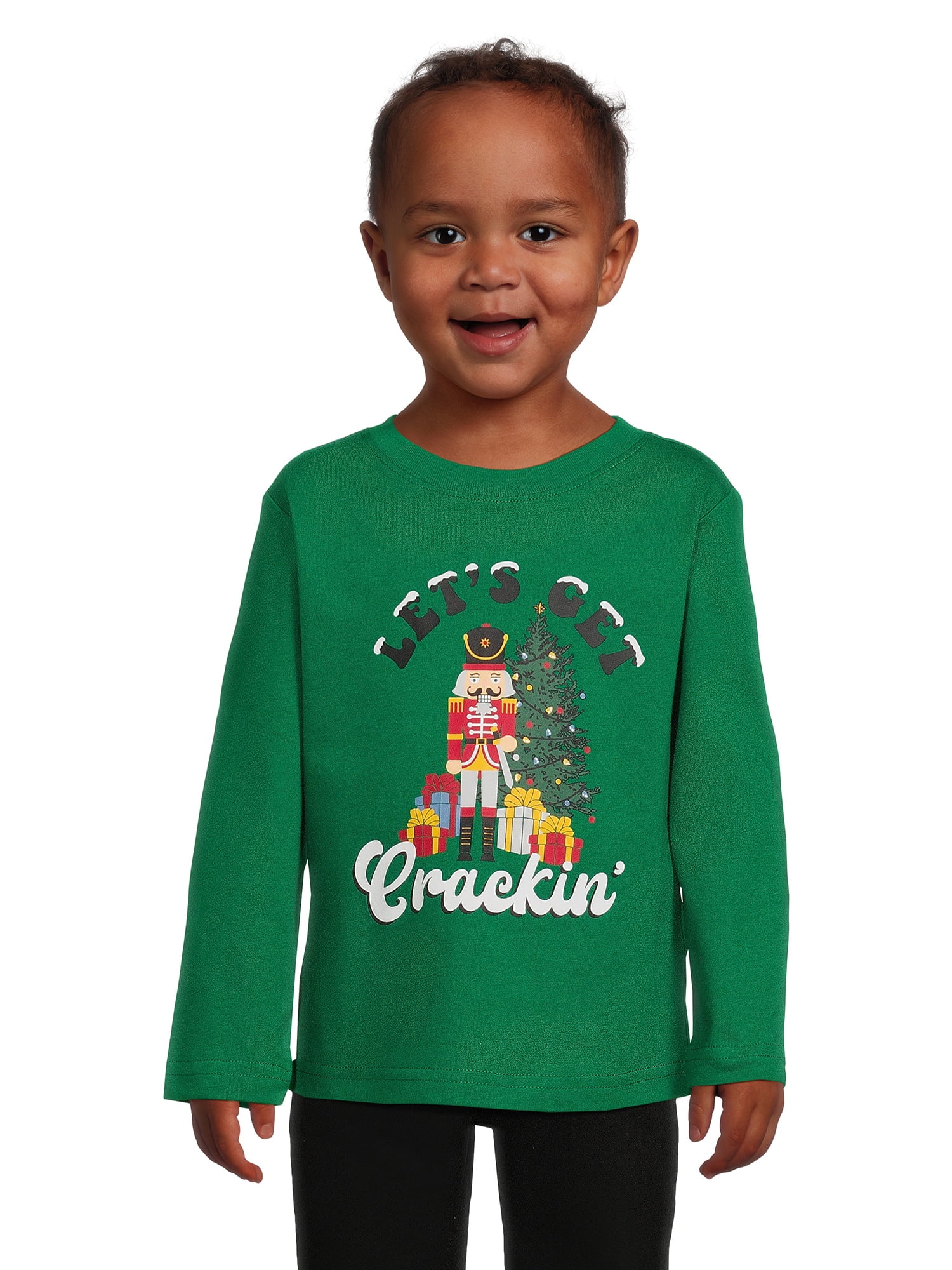Holiday Time Toddler Christmas Long Sleeve TShirt, Sizes 12M5T