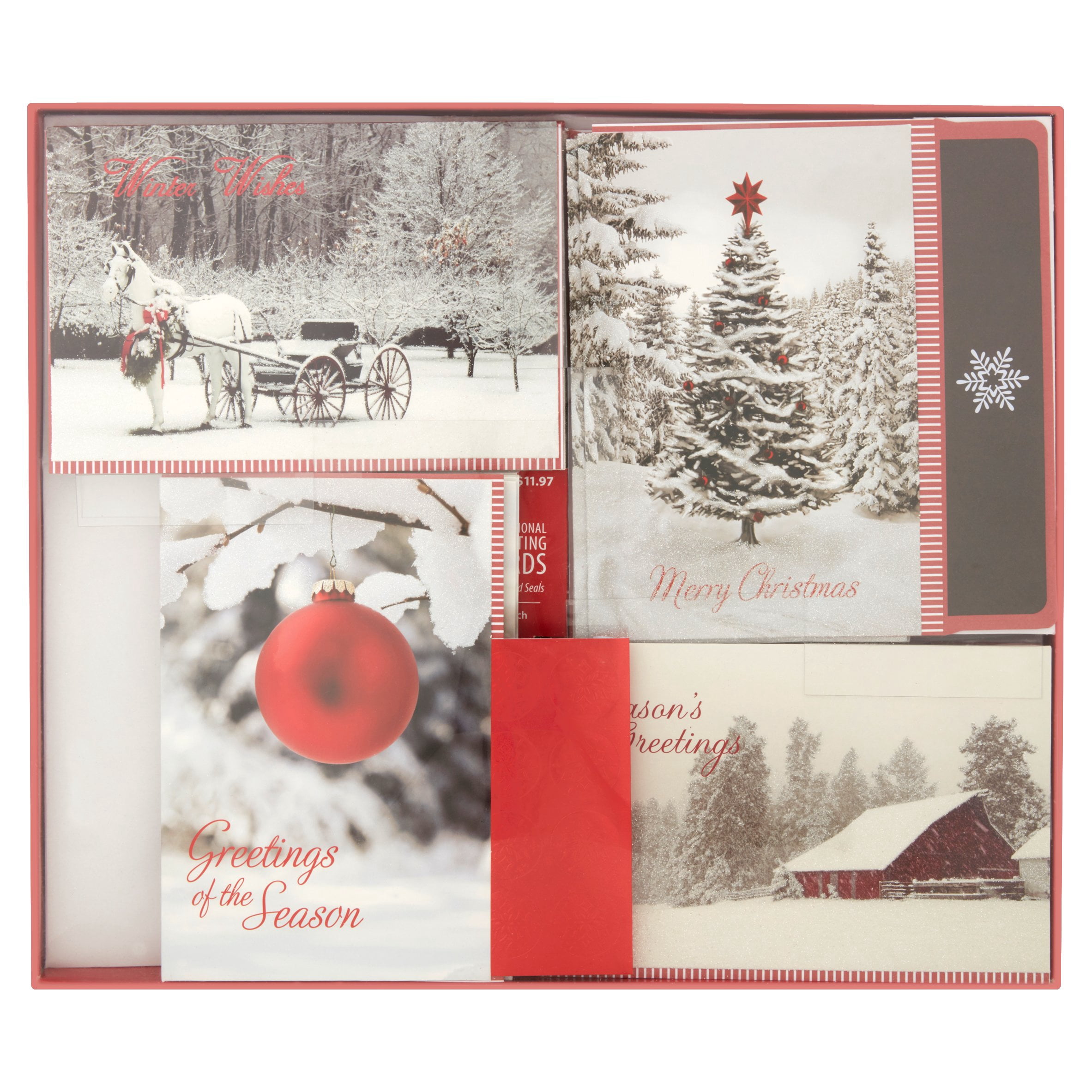 Holiday Time Traditional Greeting Cards, 40 count
