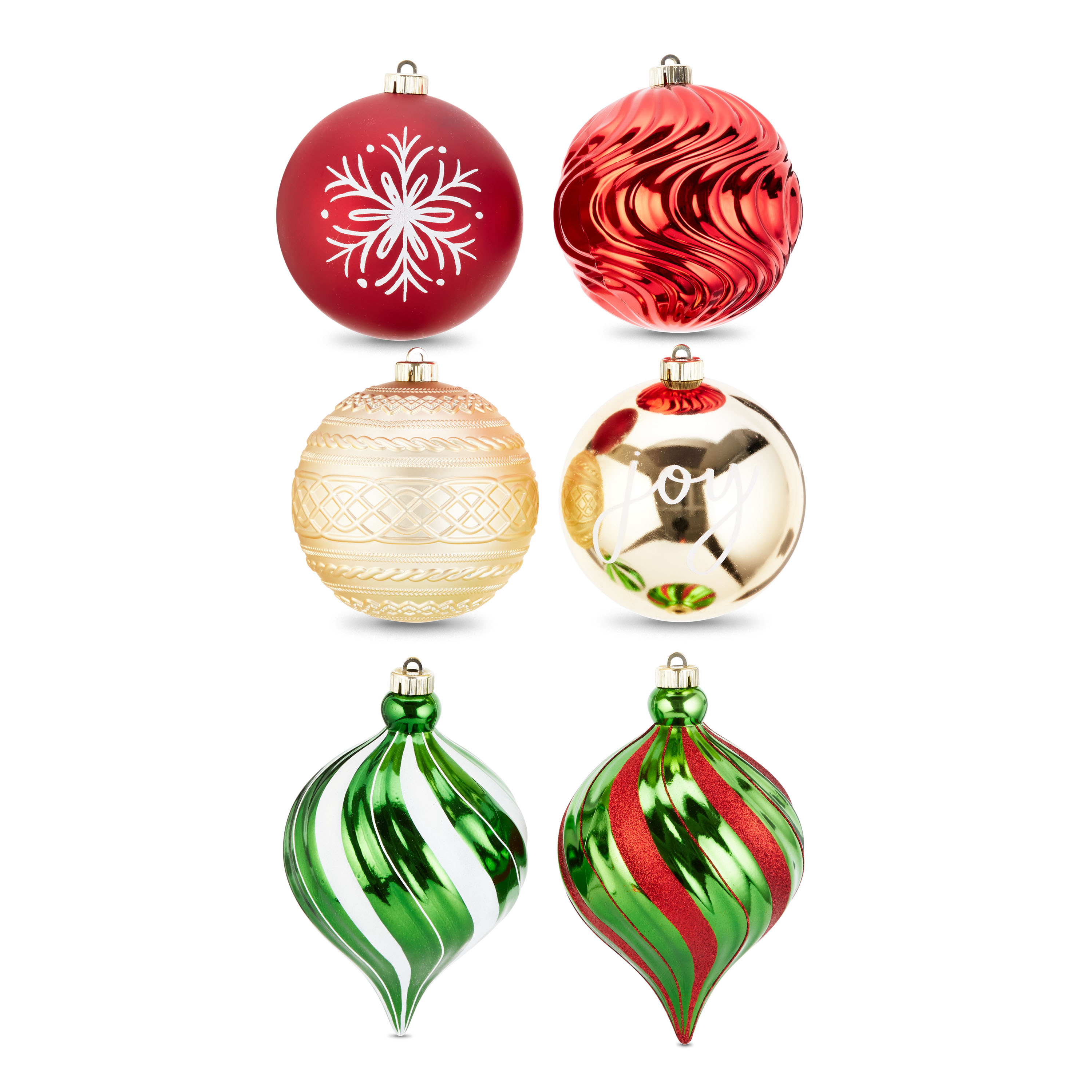 Holiday Time Traditional Jumbo Shatterproof Christmas Ball Ornament, 6