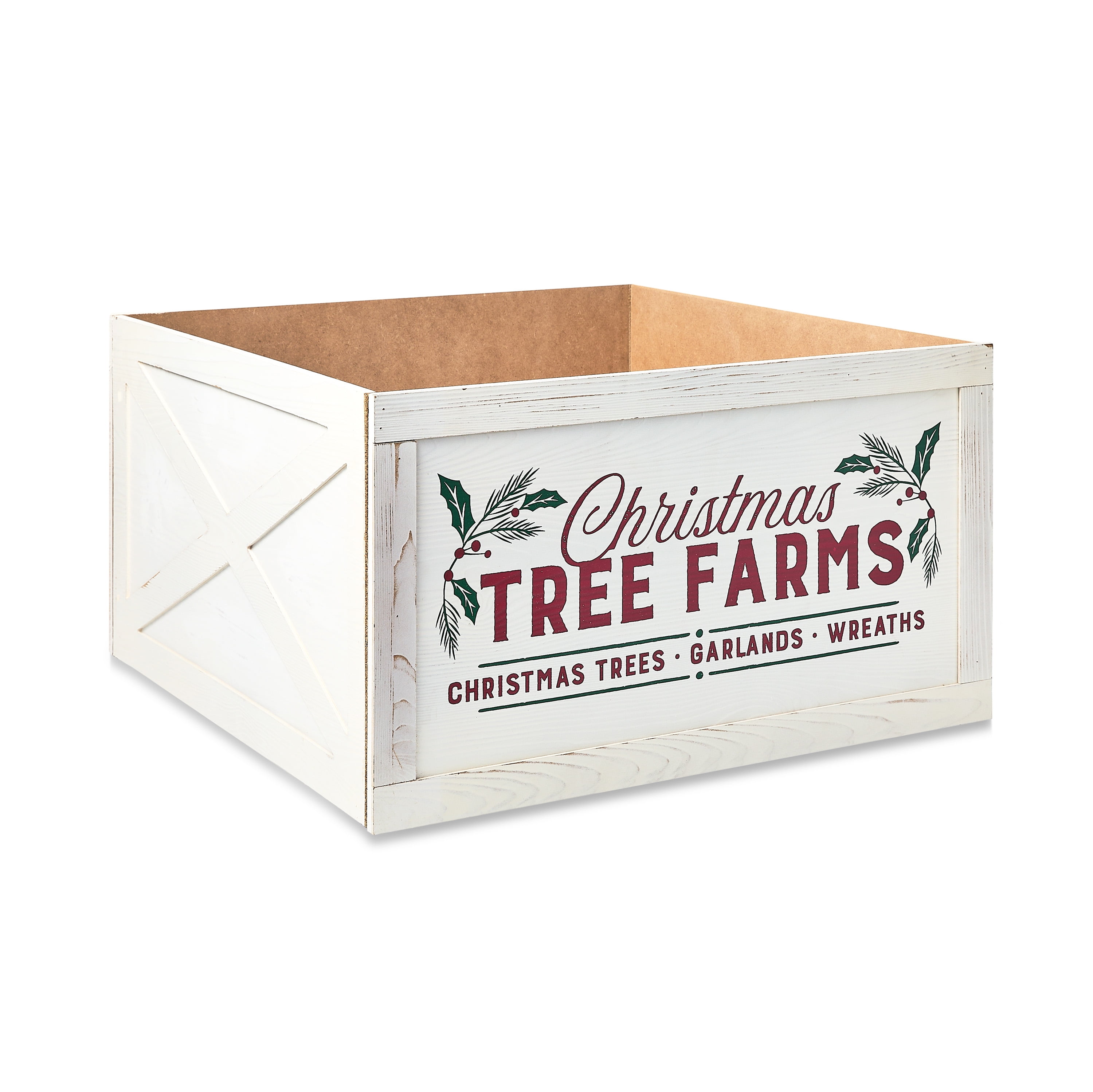 Holiday Time Christmas Tree Farms Christmas Tree Crate, 11 in W x 20 in H, White, 6.42 lbs