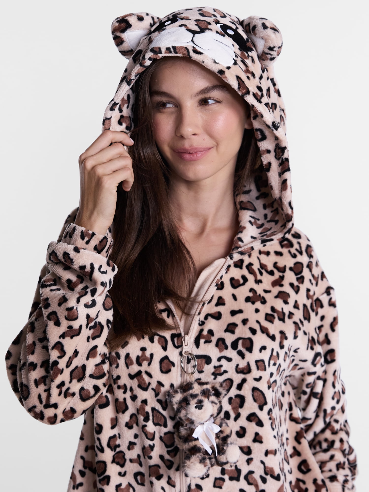 Leopard Print Women’s Union Suit from Way To Celebrate, Sizes XS-3X
