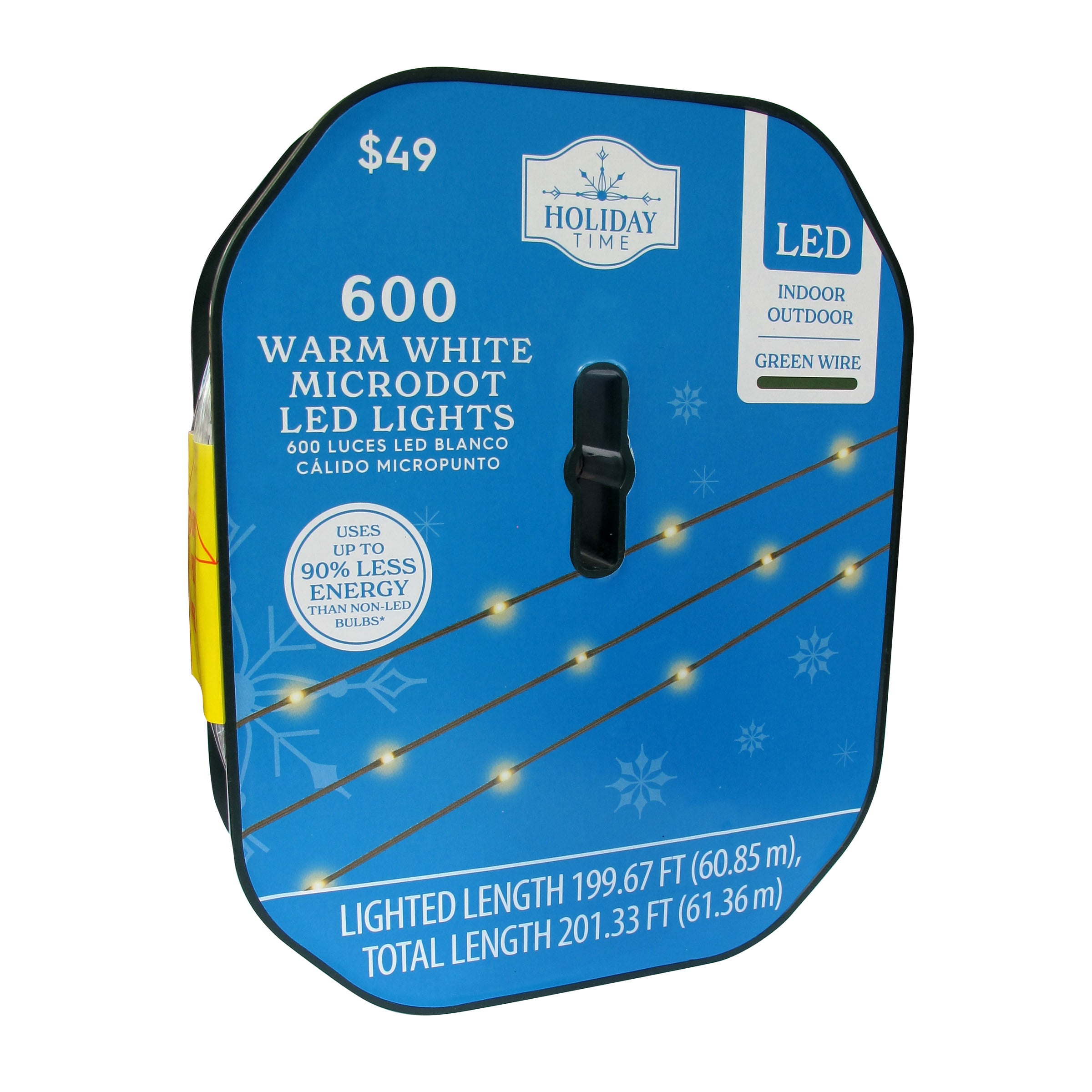 Holiday Time Warm White LED Microdot String Lights Holiday Lighting