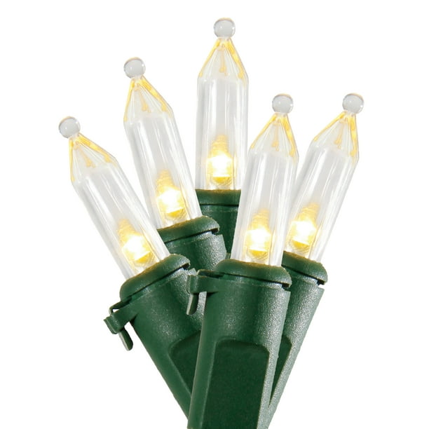 Holiday Time Warm White LED Mini Christmas Lights, 116', 500 Count ...