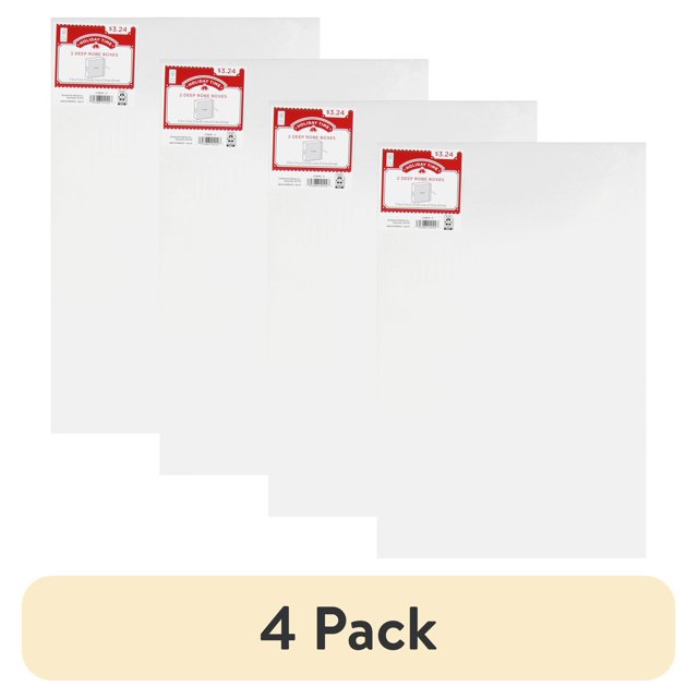 (4 pack) Holiday Time White Paper Deep Robe Gift Boxes, 2 Count (17" x
