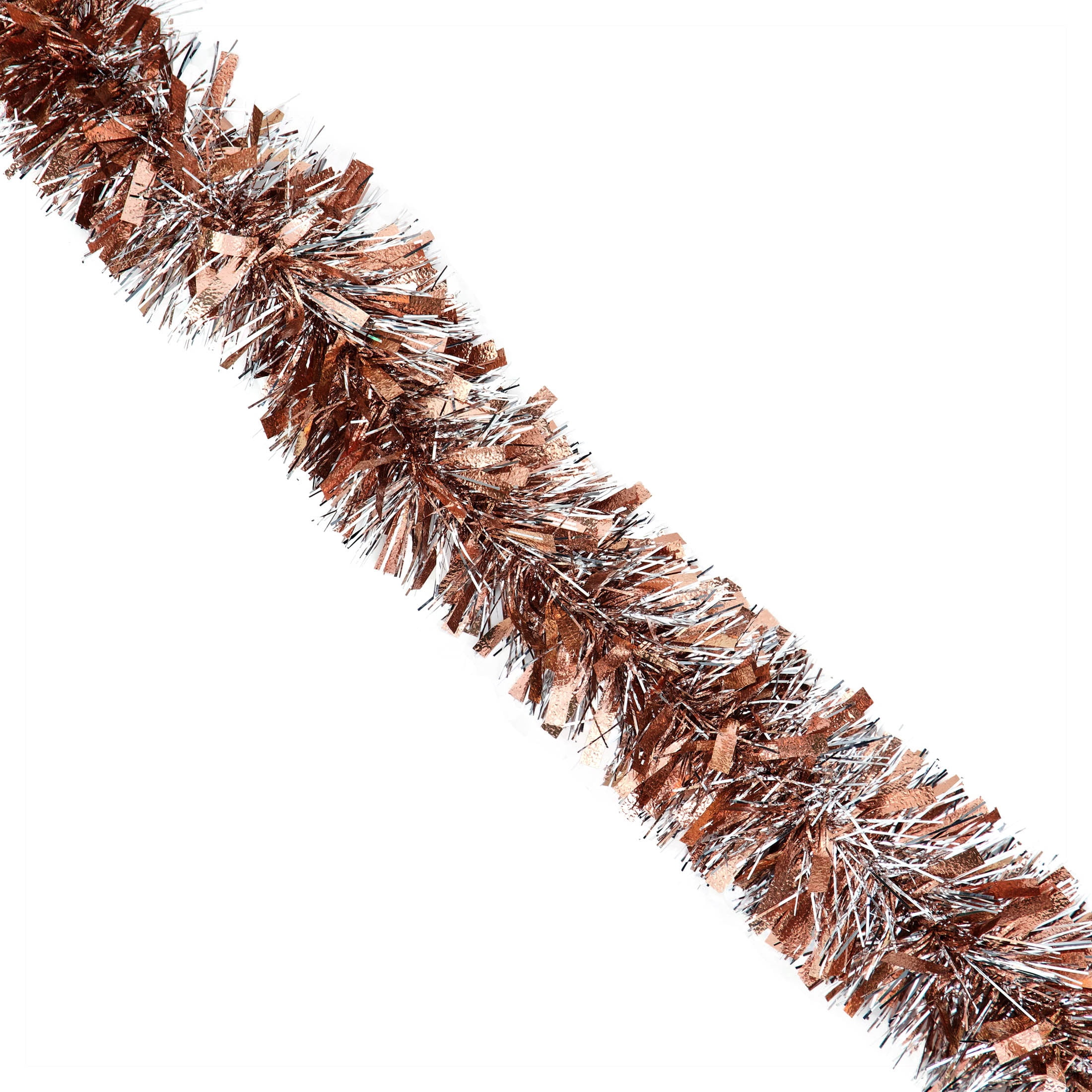 Tinsel Christmas Garland, Rose and Silver, 12', by Holiday Time
