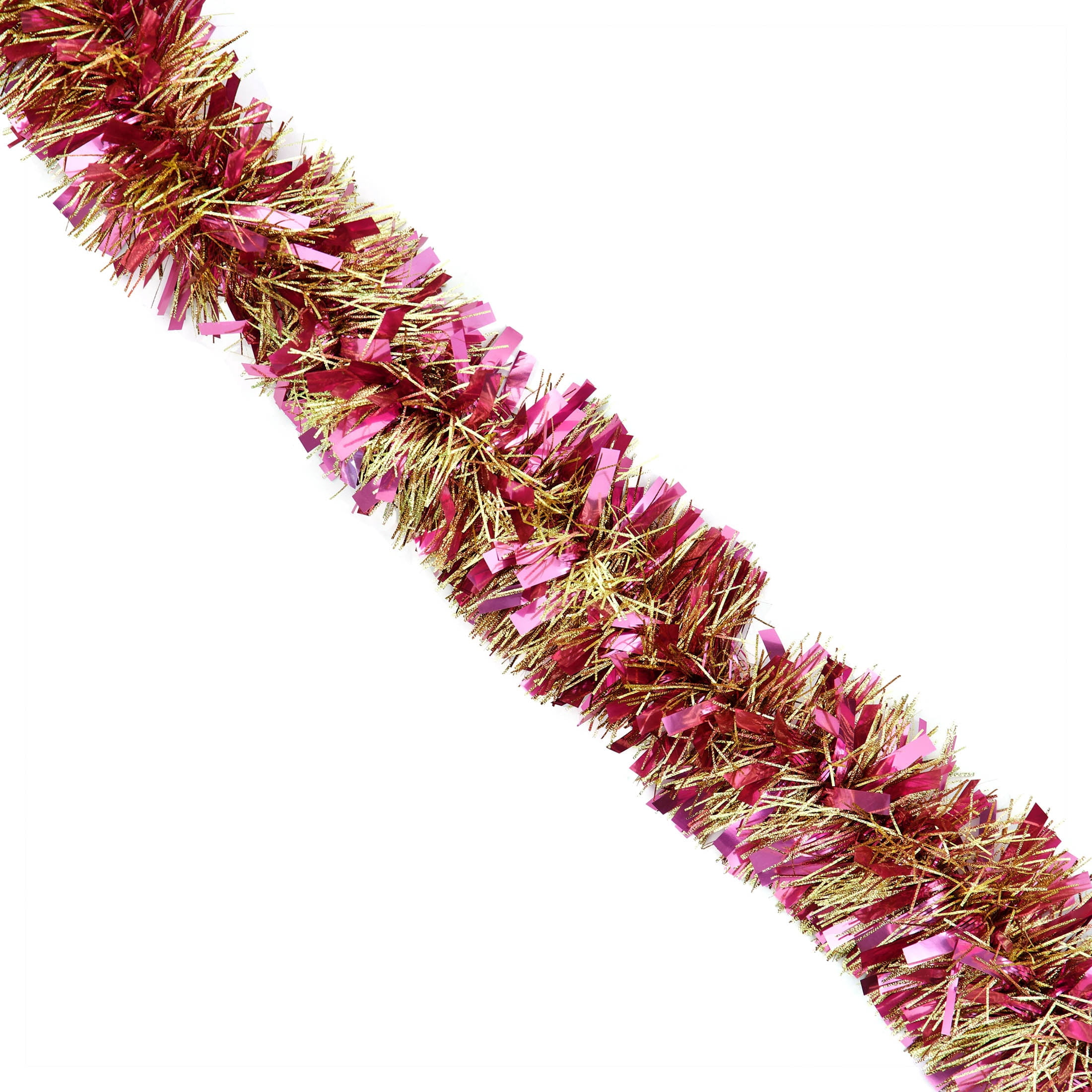 Tinsel Christmas Garland, Gold and Rose, 12', by Holiday Time