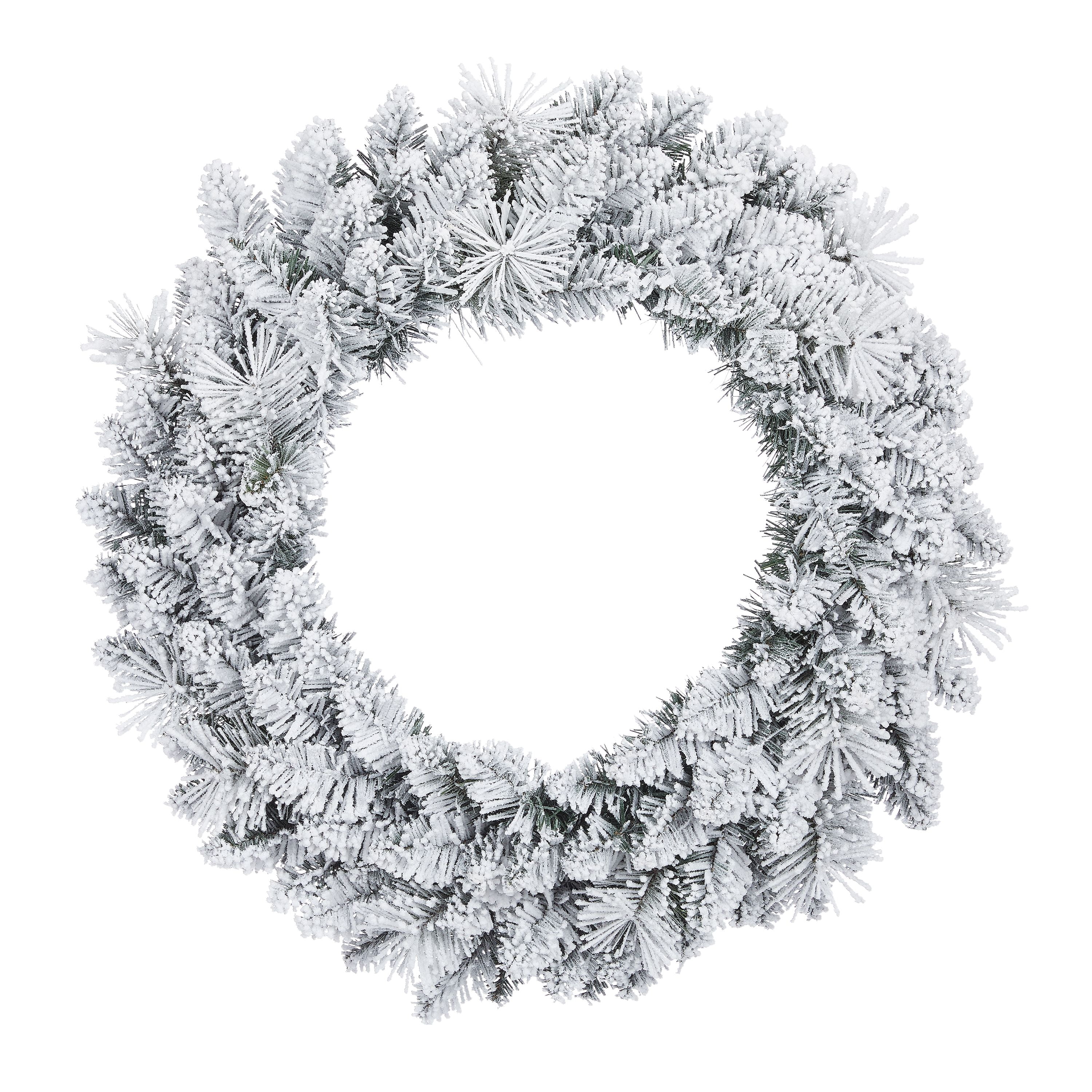 Walmart flocked christmas wreath Clearance