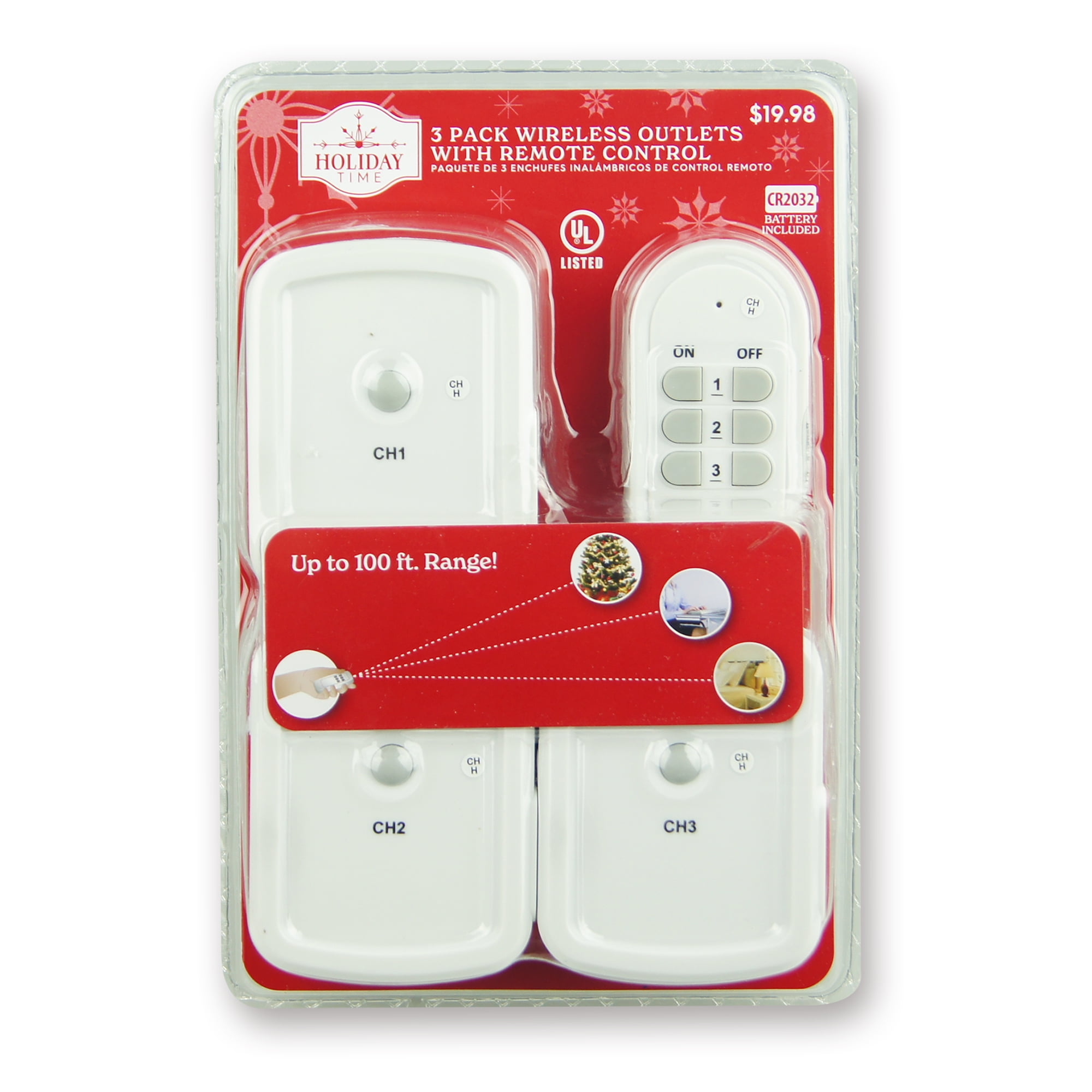 Indoor Wireless Remote Control - 3 Pack