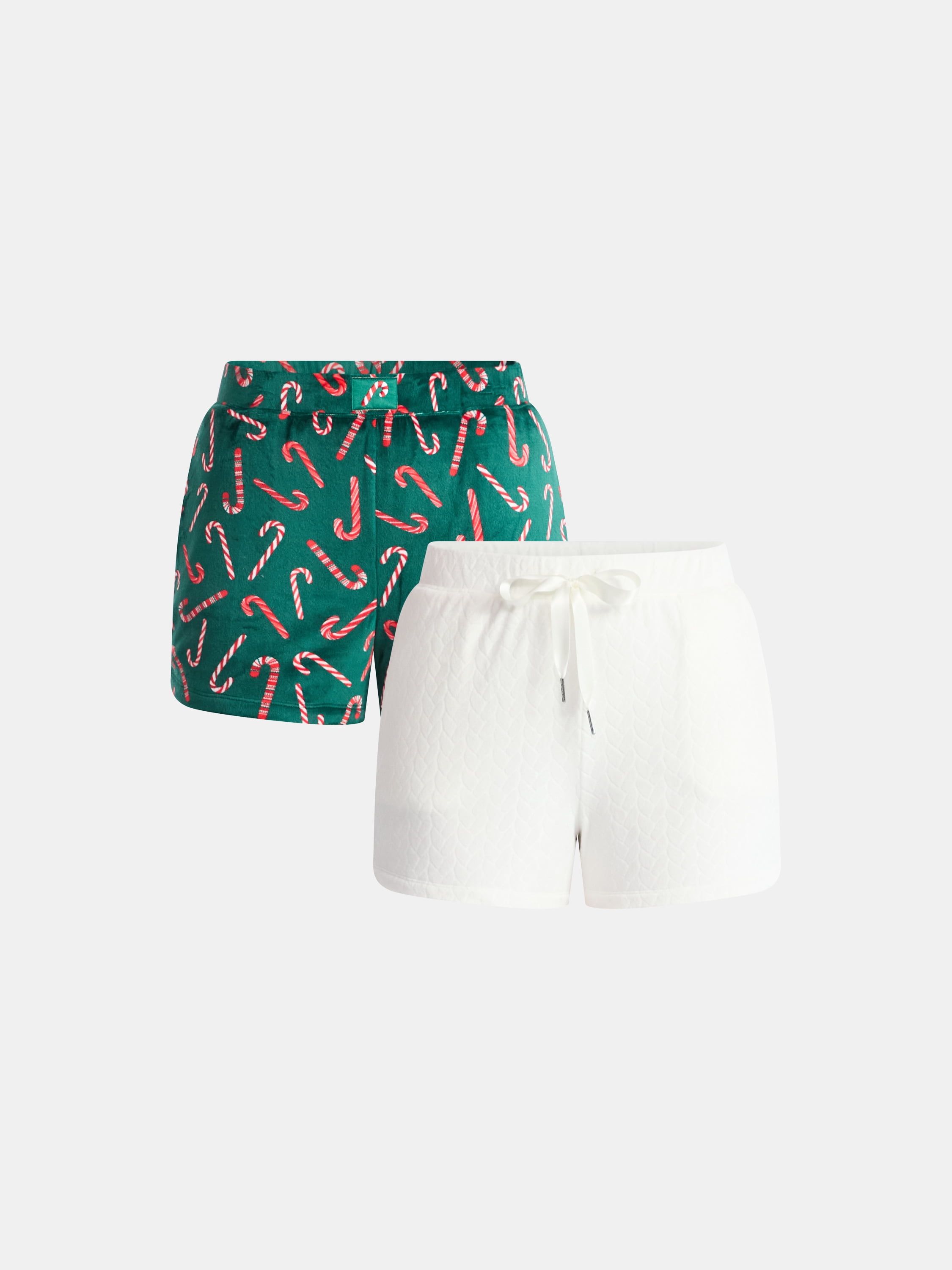 Holiday Time Women's and Women's Plus Christmas Sleep Shorts, 2-Pack, Sizes XS-3X