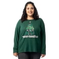 thumbnail image 1 of Holiday Time Women's and Women’s Plus Christmas Waffle Graphic Tee with Long-Sleeves, Sizes S-3XL, 1X-2X, 1 of 9