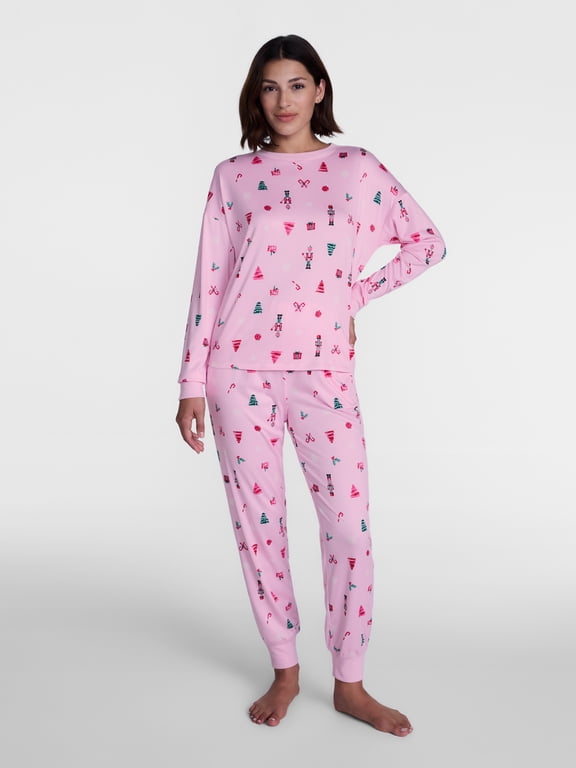 Women's and Women's Plus Top and Jogger Pants Pajama Set, 2-Piece, Sizes XS-3X