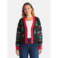 thumbnail image 1 of Women's Embellished Button Front Christmas Cardigan from Holiday Time, Sizes XS-XXXL, 1 of 5