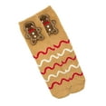 thumbnail image 1 of Holiday Time Women's Gingerbread 3D Cozy Crew Socks, 1-Pack, Size 4-10, 1 of 7