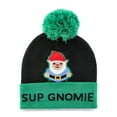 thumbnail image 1 of Holiday Time Women's Gnome Beanie, Black Multi-Color, 1 of 3