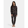 thumbnail image 1 of Holiday Time Women's Long Sleeve Crew Neck Sleep Top and Jogger Pants Pajama Set, 2-Piece, Sizes S-3X, 1 of 5