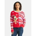 thumbnail image 1 of Holiday Time Women's Embellished Pullover Christmas Sweater, Midweight, Sizes XXS-XXXL, 1 of 5