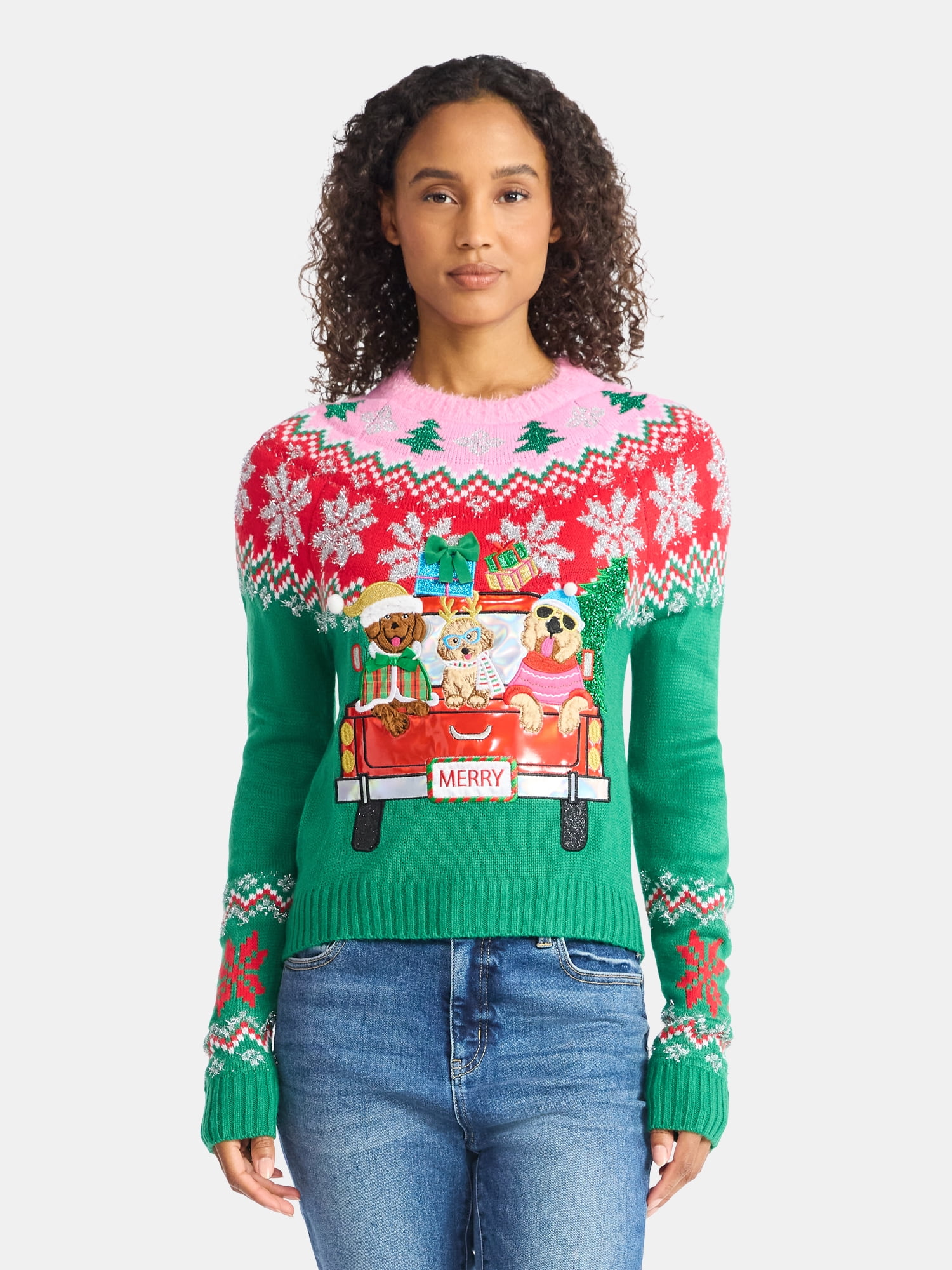SANTA'S SPECIAL DELIVERY -Mist Blue Drop Shoulder Crop Pullover Drawstring Wide Leg Pants Set main image 1