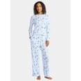 thumbnail image 1 of Christmas Women's and Women's Plus Long Sleeve Top and Wide Leg Pants Pajama Set from Holiday Time, 2-Piece, Sizes XS-3X, 1 of 4