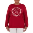 thumbnail image 1 of Holiday Time Women's Plus Size Super Soft Festive Pullover Sweatshirt, 1 of 6