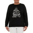 thumbnail image 1 of Holiday Time Women's Plus Size Super Soft Festive Pullover Sweatshirt, 1 of 5