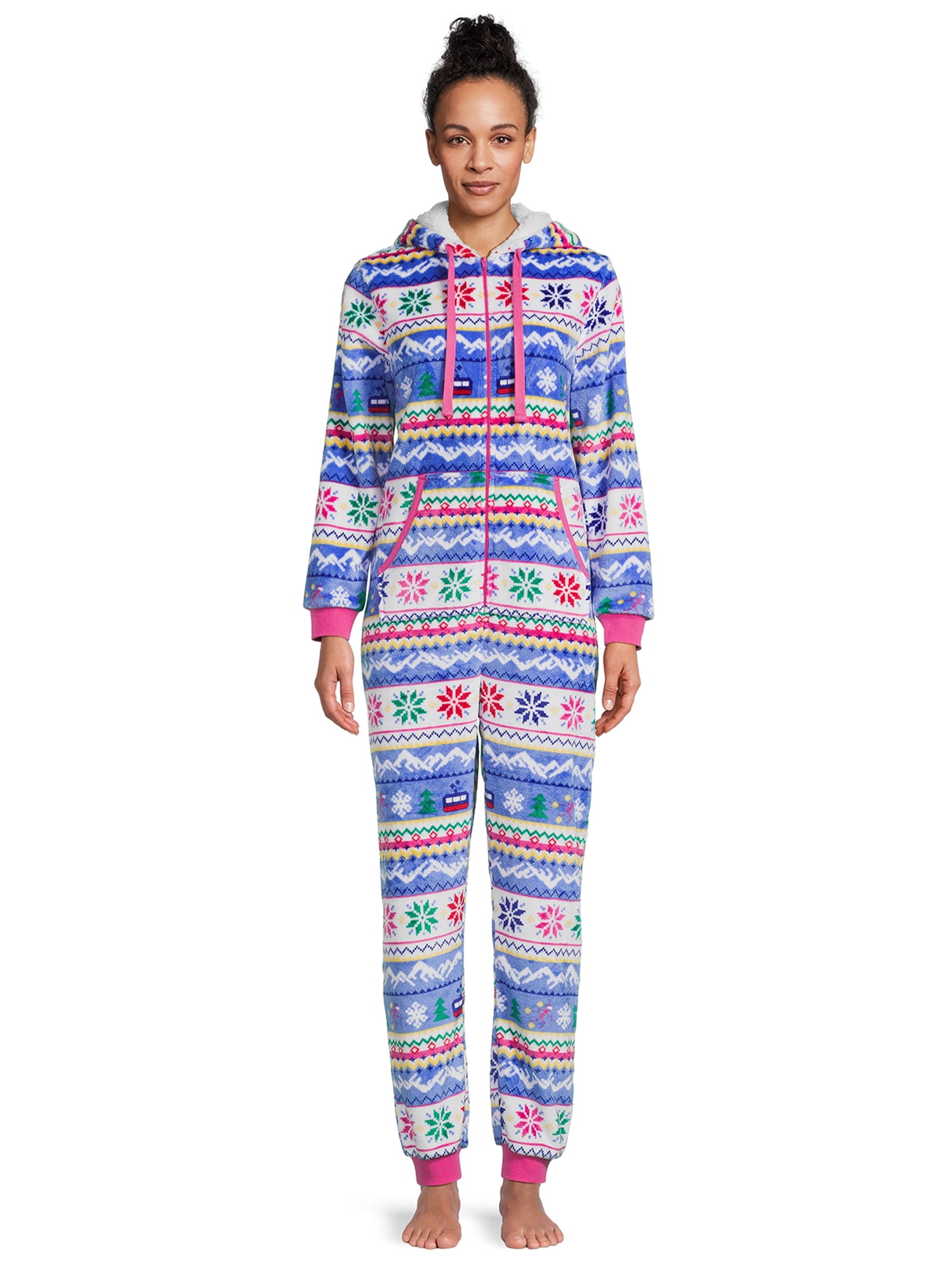 Holiday Time Women’s Print Union Suit, Sizes XS-3X