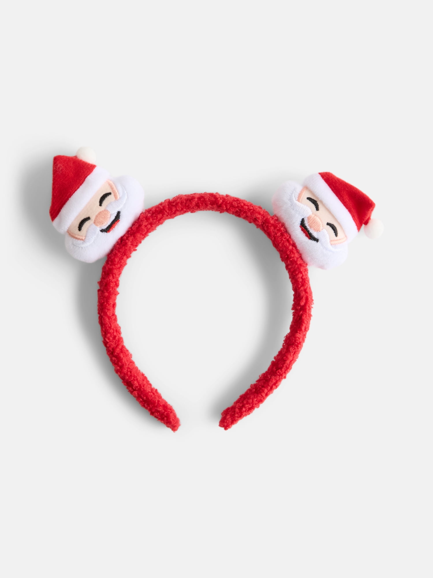Holiday Time Women's Faux Fur Santa Headband, Red