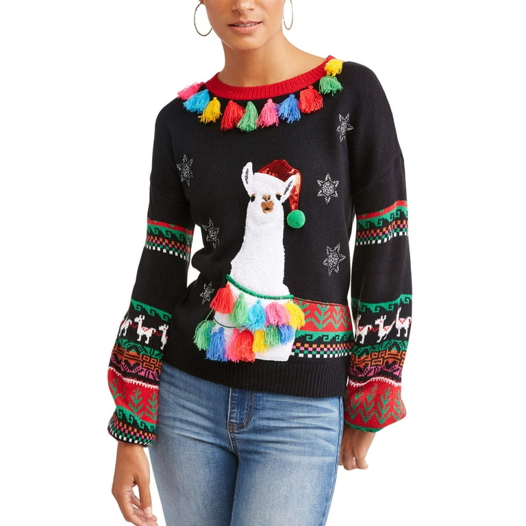 Christmas sweater womens walmart 2025