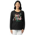 thumbnail image 1 of Holiday Time Women's and Women’s Plus Christmas Waffle Graphic Tee with Long-Sleeves, Sizes S-3XL, 1X-2X, 1 of 9
