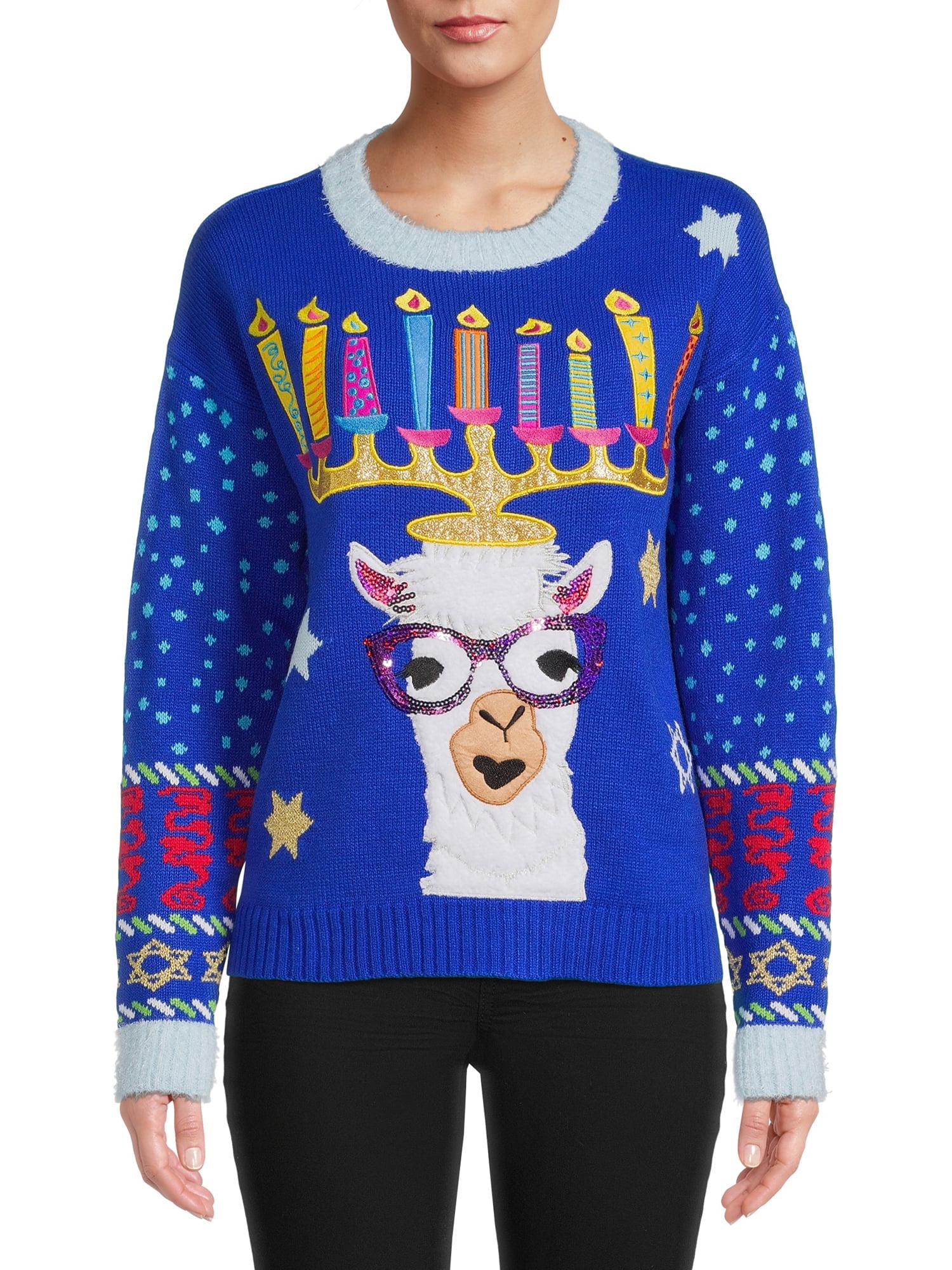 Holiday Time Women s and Women s Plus Size Christmas Sweater and Headband Set 2 Piece Walmart