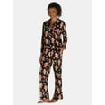 thumbnail image 1 of Holiday Time Women’s and Women’s Plus Velour Notch Collar Pajama Top and Pants Set, 2-Piece, Sizes XS-3X, 1 of 4