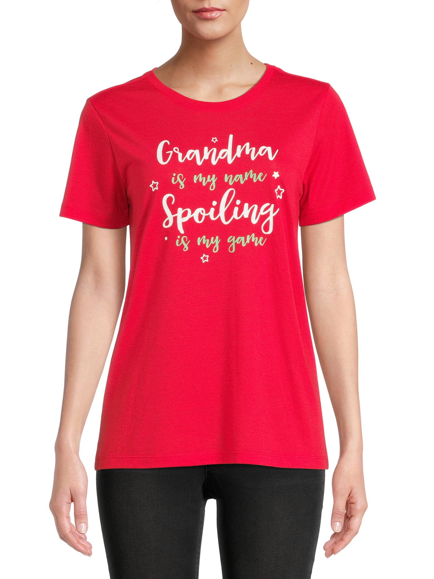 holiday-time-womens-s-christmas-spoiling-graphic-tee-walmart