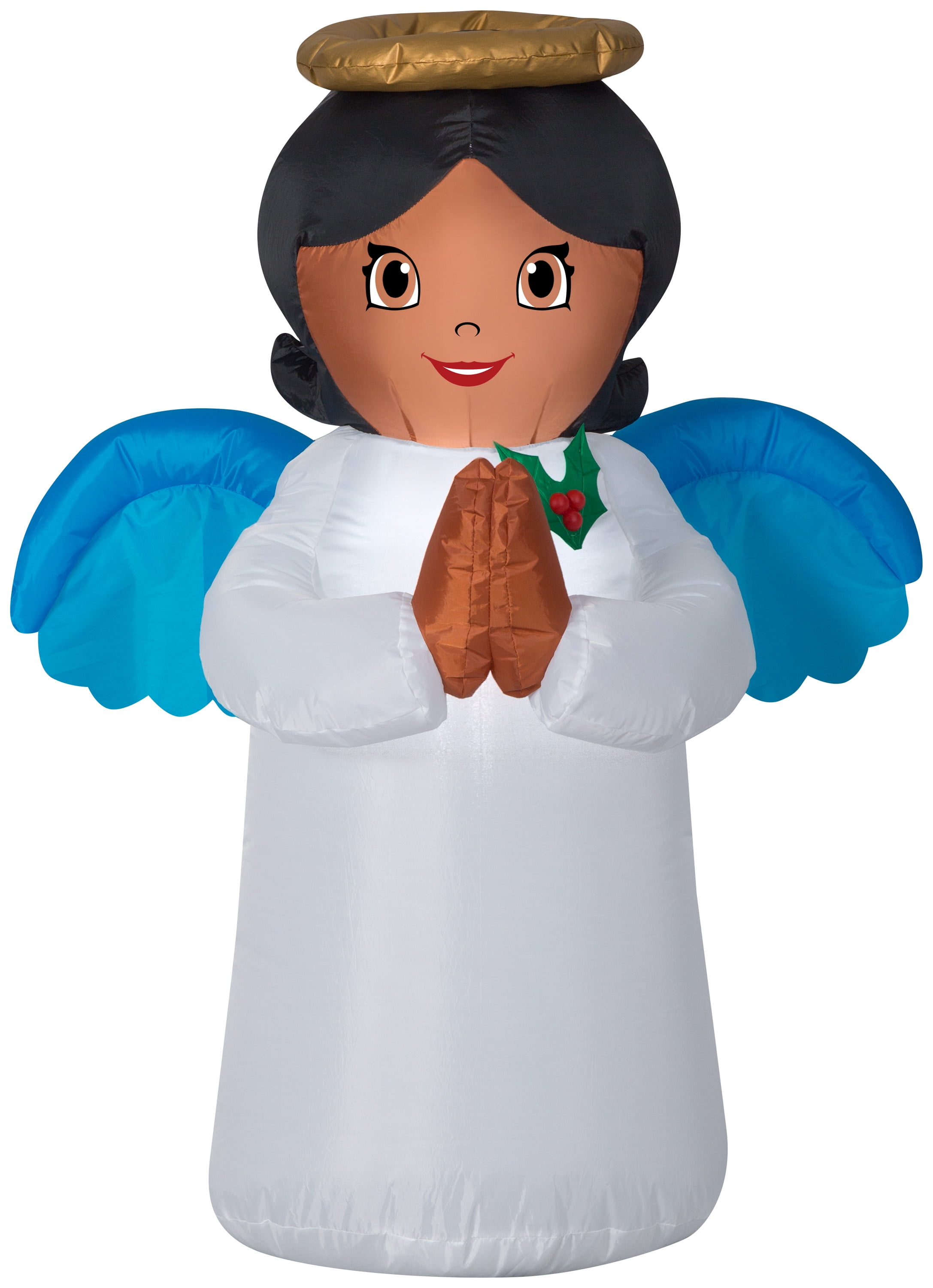 Holiday Time Yard Inflatables AfricanAmerican Angel, 3.5 ft