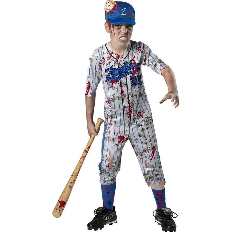 Holiday Times Unlimited Homerun Horror Halloween Costume for Boys, Zombie, Small, Includes Shirt, Pants, Socks, Hat