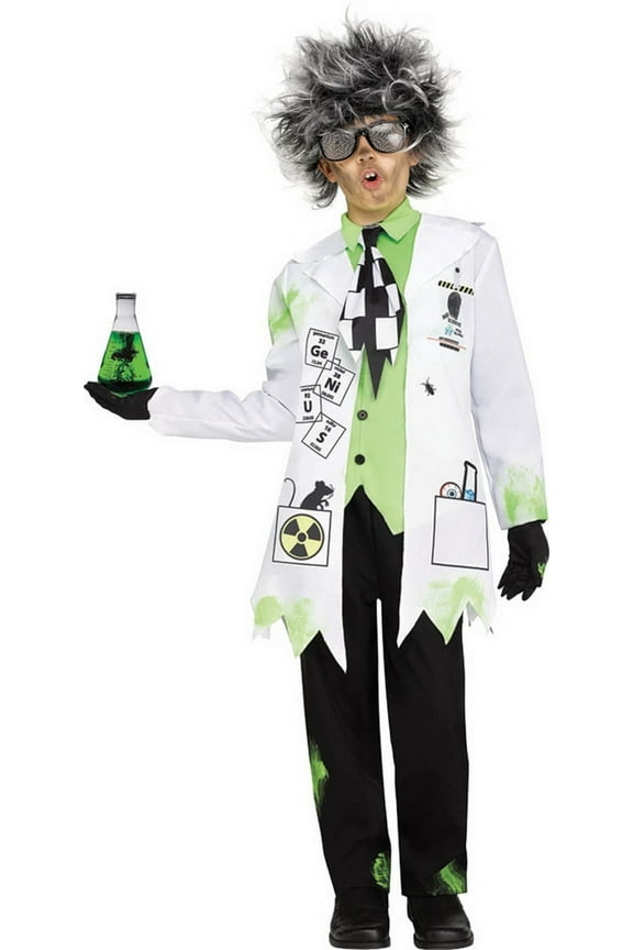 Mad Scientist Boy's Halloween Fancy-Dress Costume for Child, S (4-6)