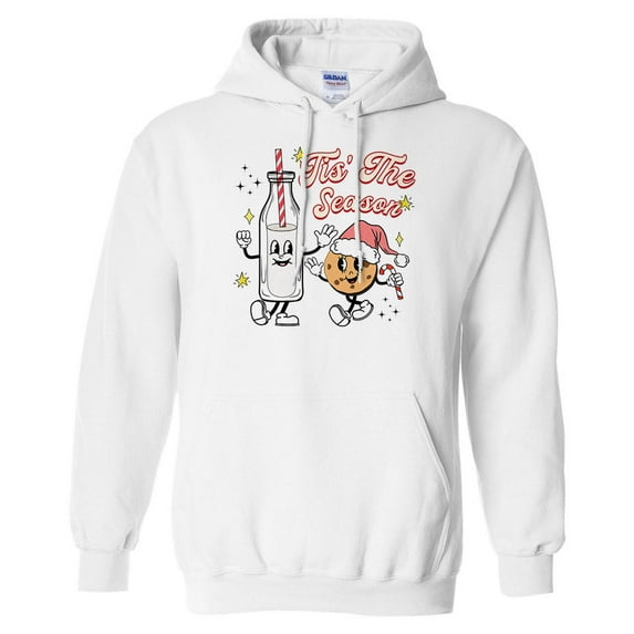 Holiday Tis the Season Hoodie Sweatshirt Unisex Large White