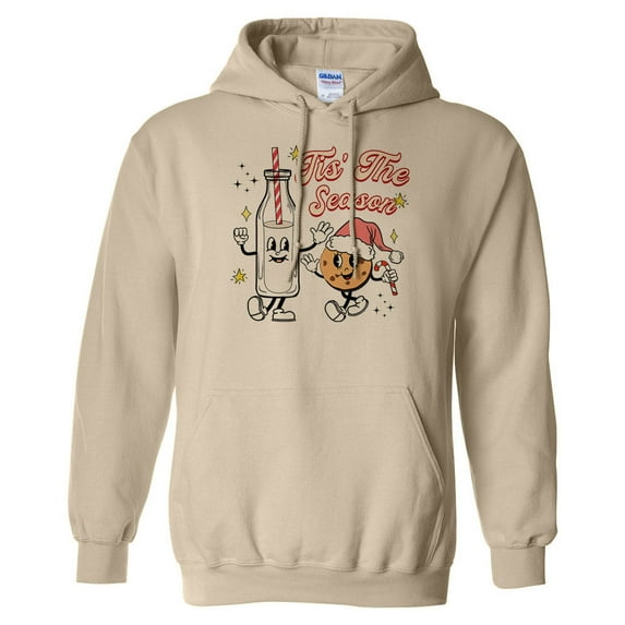 Holiday Tis the Season Hoodie Sweatshirt Unisex Small Sand