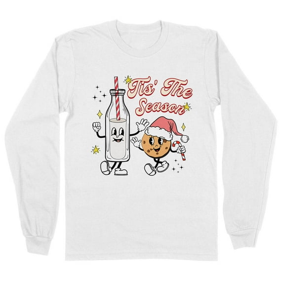 Holiday Tis the Season Long Sleeve Shirt Unisex Large White