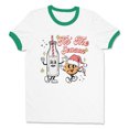 thumbnail image 1 of Holiday Tis the Season Ringer Tee Shirt Unisex 2X-Large White/Kelly Green, 1 of 5
