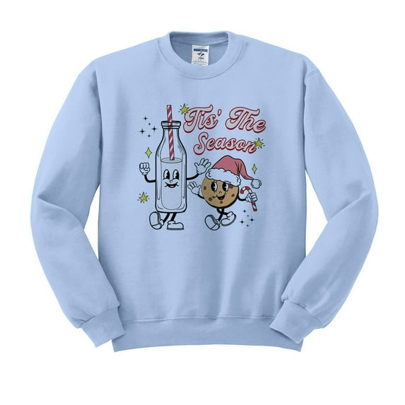 Holiday Tis the Season Sweatshirt Unisex 2X-Large Light Blue