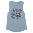 thumbnail image 1 of Holiday Tis the Season Women's Muscle Tank Medium Stonewash Denim, 1 of 5