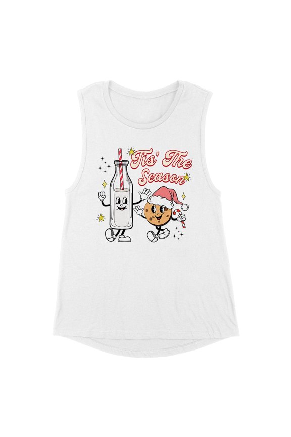 Holiday Tis the Season Women's Muscle Tank Medium White