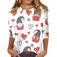 thumbnail image 1 of Holiday Tops for Women 2024 Loose 3/4 SleeveScoop Neck Soft Long Sleeve T Shirt Women, 1 of 4