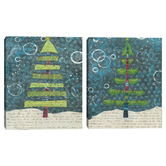 Holiday Tree III, IV by Courtney Prahl Canvas Art Print Set