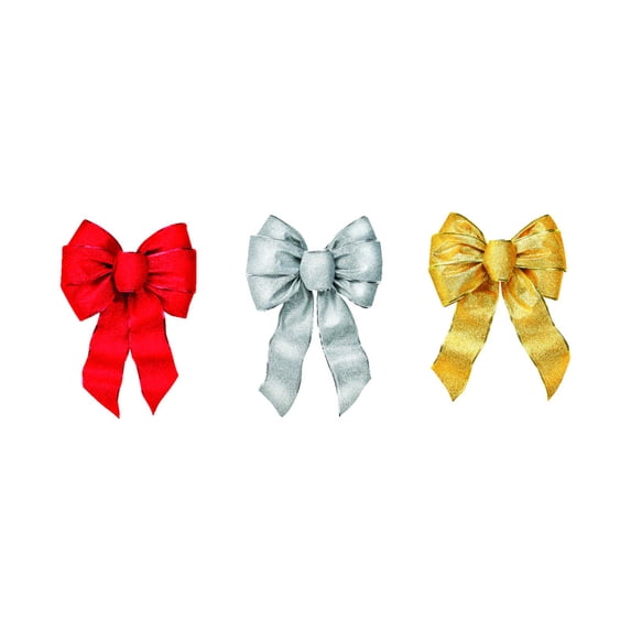 Holiday Trim 6166 Red Velvet Bow, 7 Loops