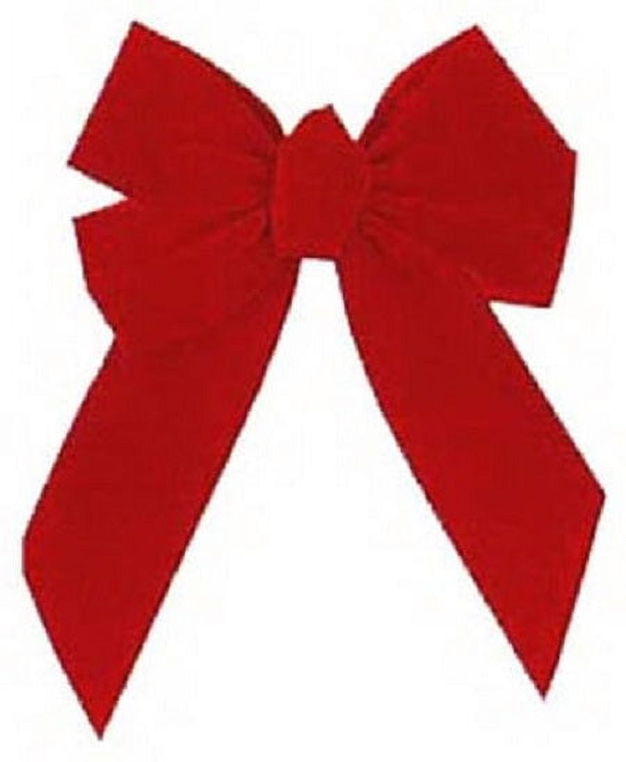 Holiday Trim 7346 10" x 13" x 3" 5 Loop Red Velvet Holiday Christmas Bow - Quantity of 30