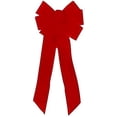 thumbnail image 1 of Holiday Trims Red Velvet Bow 7 Loop - Christmas Decor - Red, 1 of 1