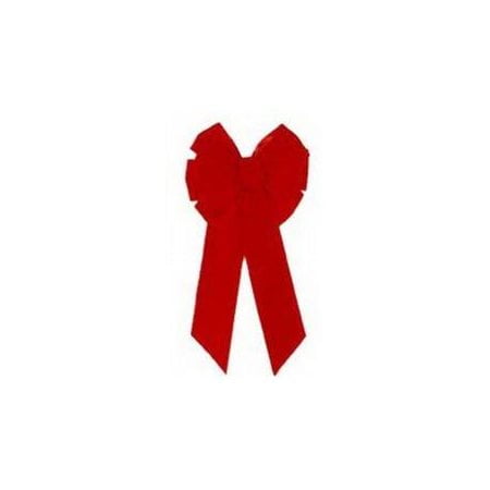 Holiday Trim #7365 14"x28" 11 Loop RED Bow